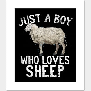 Just A Boy Who Loves Sheep Posters and Art